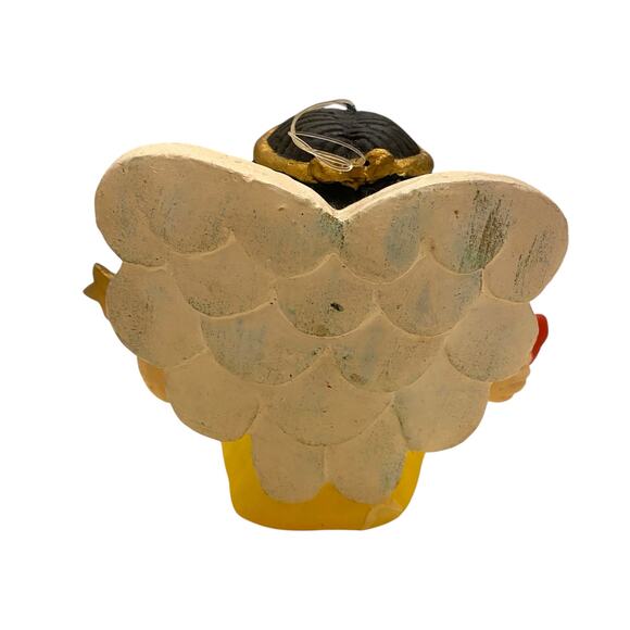 Vintage Hand Painted Little Girl Angels (Set of 3) 4" Tall Christmas Ornaments - Picture 8 of 15